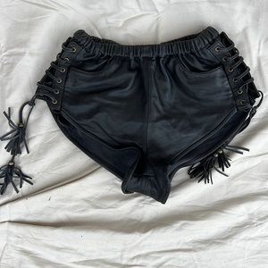 Leather Spell Designs booty shorts